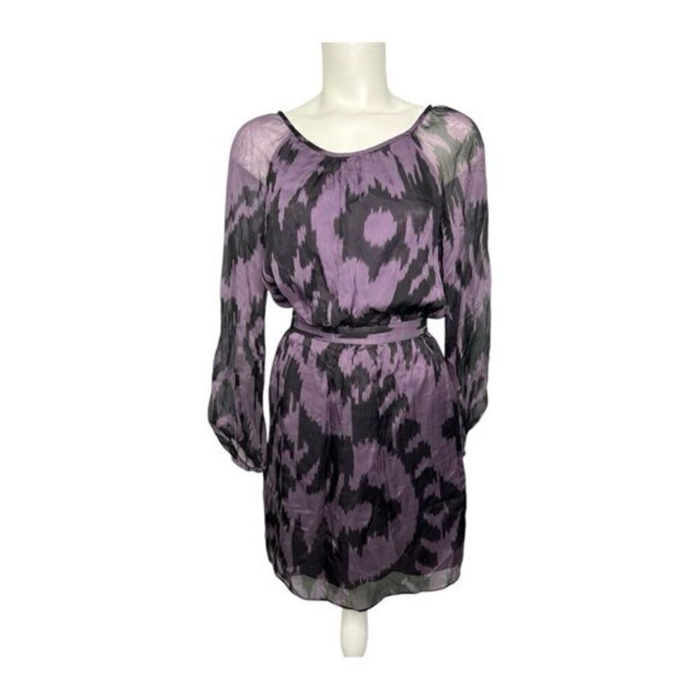 Shoshanna Purple Black Silk Dress Sz 4
